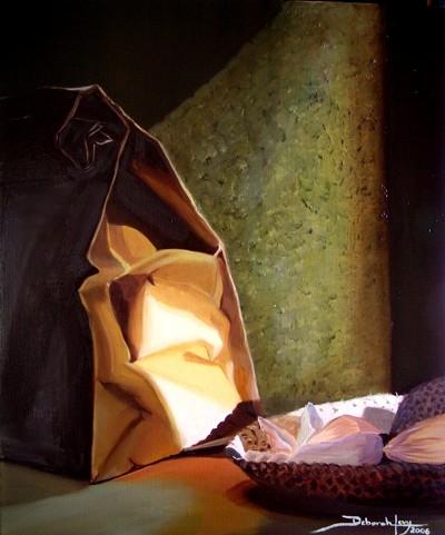 Afternoon Light over Brown Bag by Deborah Levy